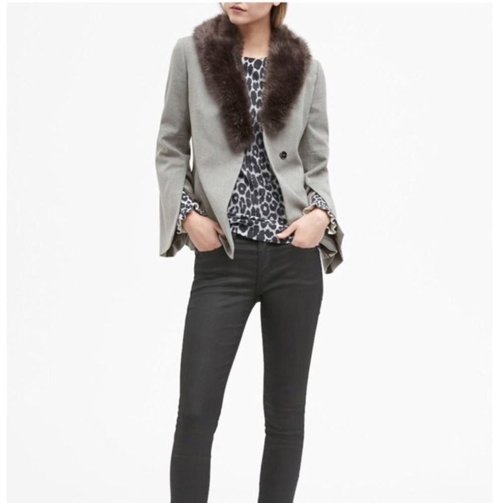 New Banana Republic Jacket w/ Removable Faux Fur